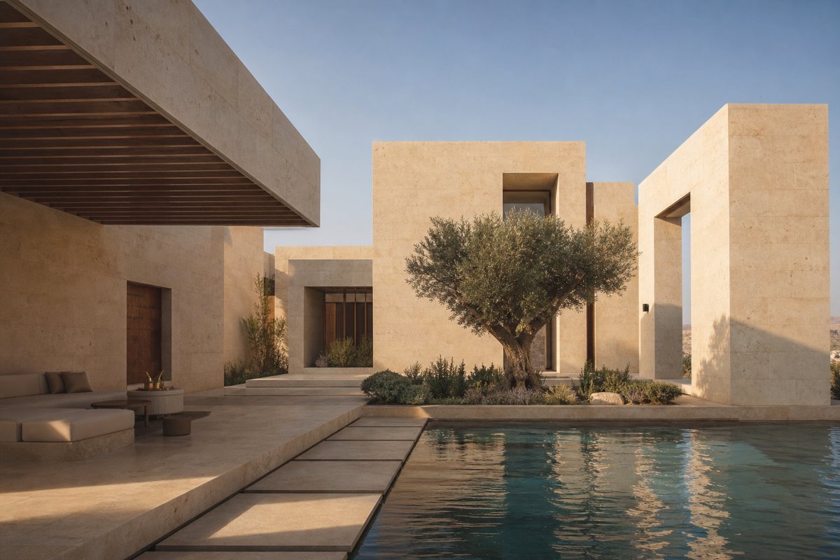 بيت الفناء — سكن صحراوي معاصر